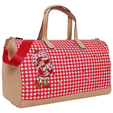 Strawberry Shortcake Gingham Weekender Duffel Bag