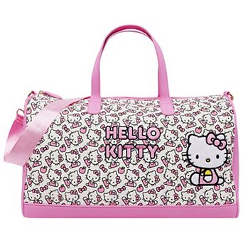 Ful Sanrio Hello Kitty Pink & White Weekender Duffel Bag