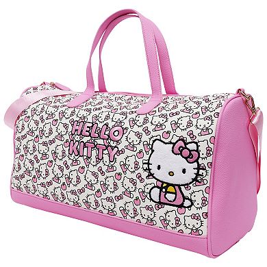 Ful Sanrio Hello Kitty Pink & White Weekender Duffel Bag