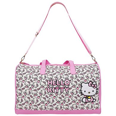 Ful Sanrio Hello Kitty Pink & White Weekender Duffel Bag