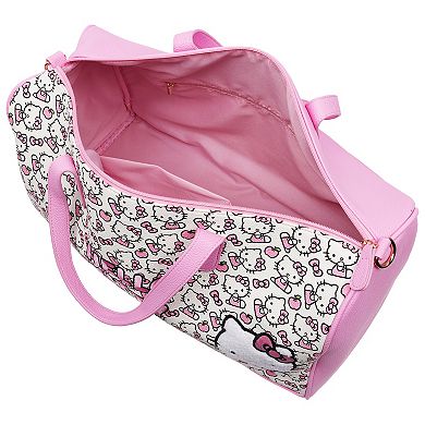 Ful Sanrio Hello Kitty Pink & White Weekender Duffel Bag