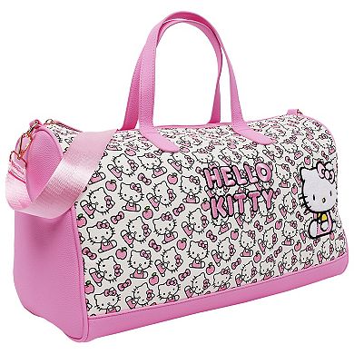 Ful Sanrio Hello Kitty Pink & White Weekender Duffel Bag