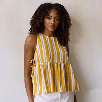Women's LC Lauren Conrad Side Tie Peplum Tank Top