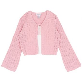 Girls 7-16 Tween Diva 2 pc Tie Front Cardigan & Cami Set