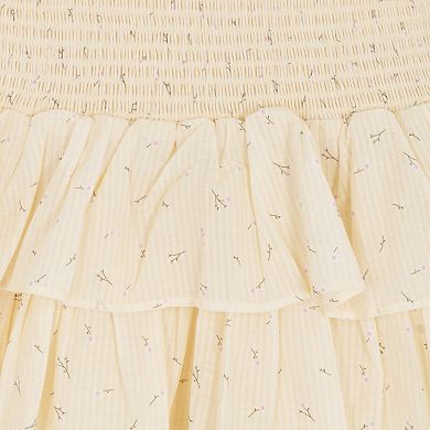 Girls 7-12 Tween Diva 3-pc. Floral Vest, Tiered Skort & Cami Set