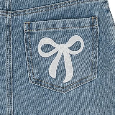 Girls 7-12 Tween Diva 3-pc. Short Sleeve Cardigan, Cami & Bow Denim Skort Set