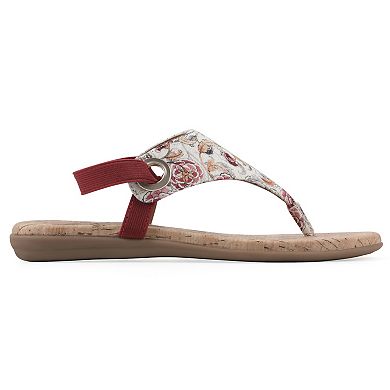 White Mountain Lifeway Women's Slingback Thong Sandals