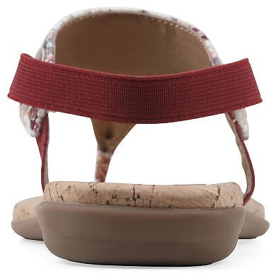 White Mountain Lifeway Women's Slingback Thong Sandals