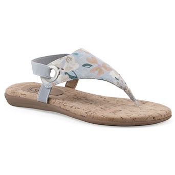 White Mountain Lifeway Women's Slingback Thong Sandals
