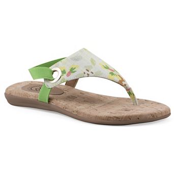 White Mountain Lifeway Women's Slingback Thong Sandals