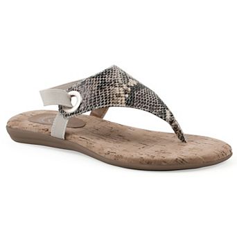 White Mountain Lifeway Women's Slingback Thong Sandals