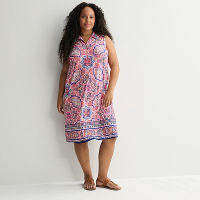 Plus Size Apt. 9® Sleeveless Zip Dress