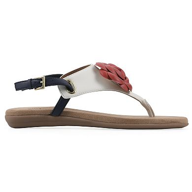 White Mountain Lifey Women's Slingback Thong Sandals