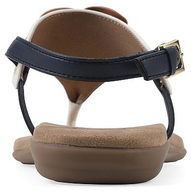 White Mountain Lifey Women's Slingback Thong Sandals