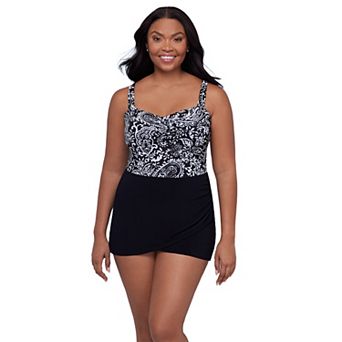 Women's Trimshaper Laura Swimdress with Tummy Control & Adjustable Straps