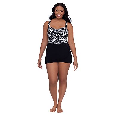 Women's Trimshaper Laura Swimdress with Tummy Control & Adjustable Straps
