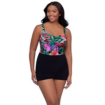 Women's Trimshaper Laura Swimdress with Tummy Control & Adjustable Straps