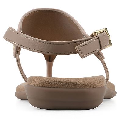 White Mountain Lifted Women's Slingback Thong Sandals
