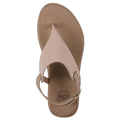 White Mountain Lifted Women's Slingback Thong Sandals