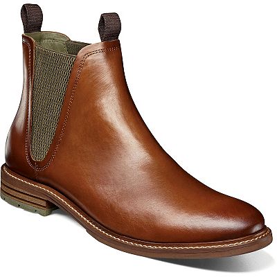 Men\'s Size 10 STACY ADAMS Cognac Brown Leather Square Toe Chelsea Boots EUC Maury Mens Cap Toe Chelsea Boot by Stacy Adams – DAPPERFAM main image 3