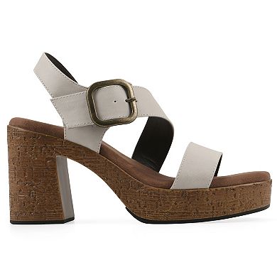 White Mountain Women's Barb Platform Sandals