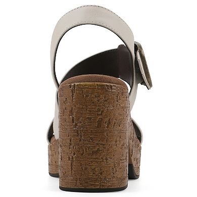 White Mountain Women's Barb Platform Sandals