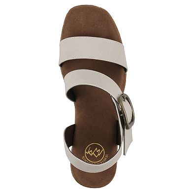 White Mountain Women's Barb Platform Sandals