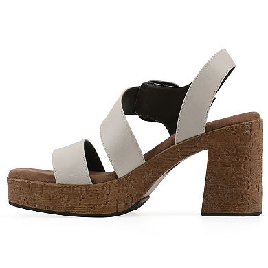 White Mountain Women's Barb Platform Sandals