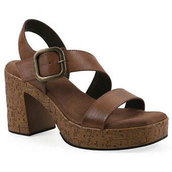 White Mountain Women's Barb Platform Sandals
