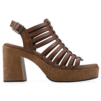 White Mountain Women's Barbea Platform Wedge Sandals