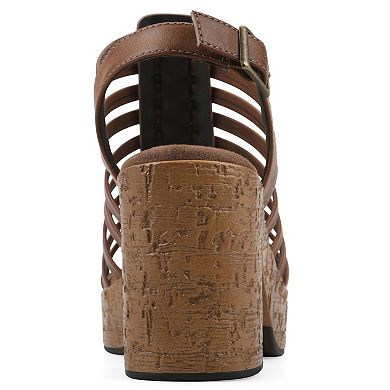 White Mountain Women's Barbea Platform Wedge Sandals