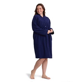 Plus Size Miss Elaine Essentials Brushed Back Terry Short Robe