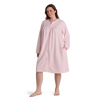 Plus Size Miss Elaine Essentials Micro Fleece Short Robe
