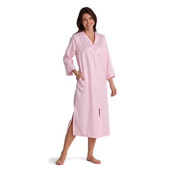 Petite Miss Elaine Essentials Brushed Back Satin Long Robe