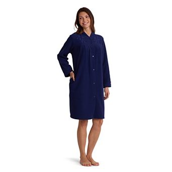 Women's Miss Elaine Essentials Brushed Back Terry Short Snap Robe