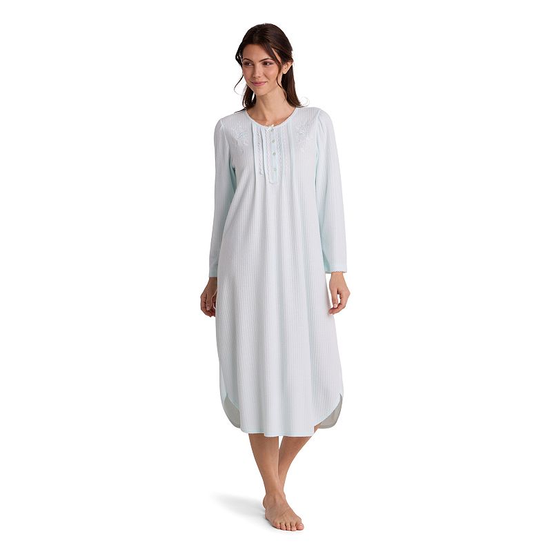 Women's Miss Elaine Essentials Honeycomb Long Gown,
