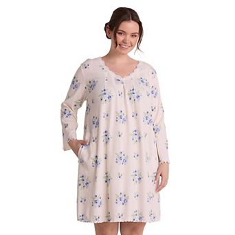 Plus Size Miss Elaine Essentials Cottonessa Short Gown