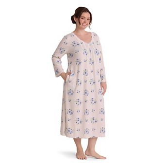 Plus Size Miss Elaine Essentials Cottonessa Long Gown