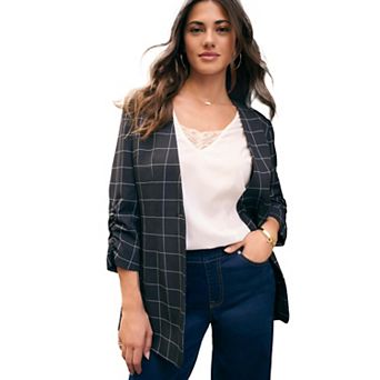 Roaman's Women's Plus Size Bi-Stretch Blazer