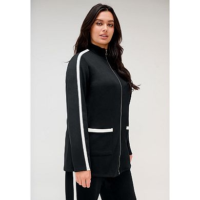 Catherines Women's Plus Size Refined Scuba Jacket