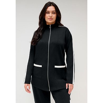 Catherines Women's Plus Size Refined Scuba Jacket