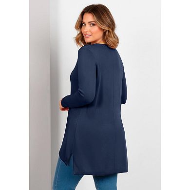 Avenue Women's Plus Size V-Neck Tunic Sweater