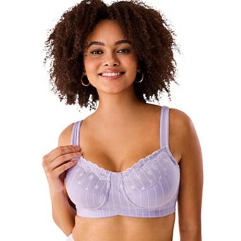 Comfort Choice Women's Plus Size Pinstripe Wireless Bra