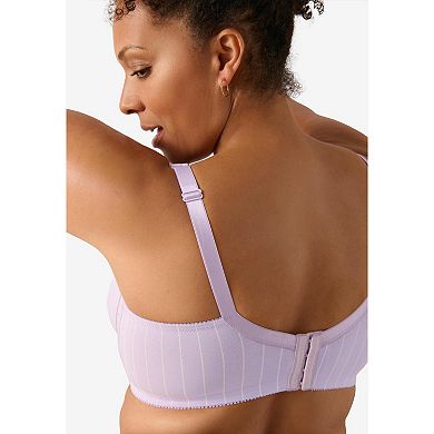 Comfort Choice Women's Plus Size Pinstripe Wireless Bra