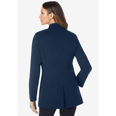 Roaman's Women's Plus Size Relaxed Boyfriend Blazer