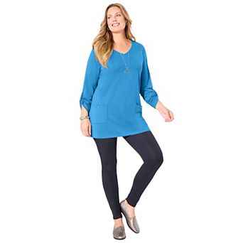Catherines Women's Plus Size Suprema Patch Pocket Tunic