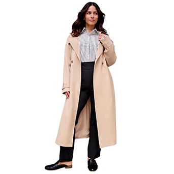 Avenue Women's Plus Size Belted Trench Coat