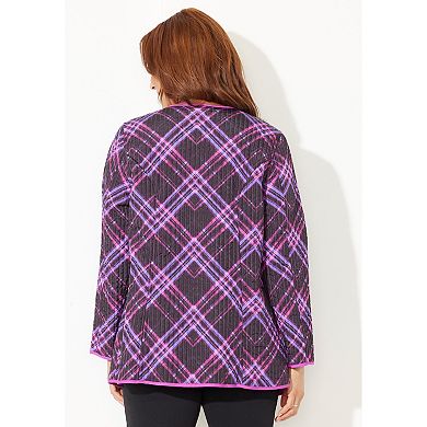 Catherines Women's Plus Size Reversible Quilted Jacket