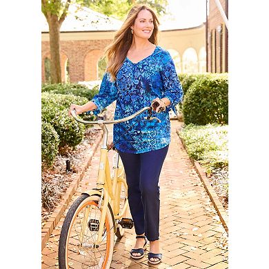 Catherines Women's Plus Size Hayden Tie-Sleeve Knit Top