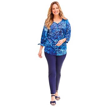 Catherines Women's Plus Size Hayden Tie-Sleeve Knit Top